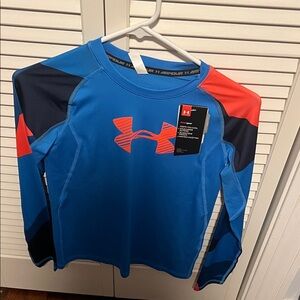 Under Armour Blue & Orange Boys' Performance Long Sleeve Top